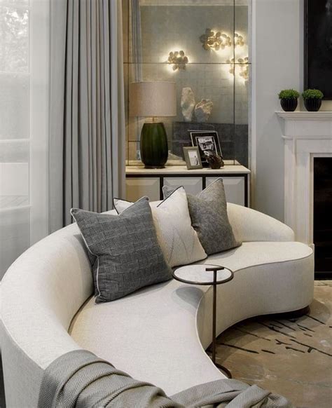 Pin By Grace Piggott On Interiors Living Curved Sofa Living Room