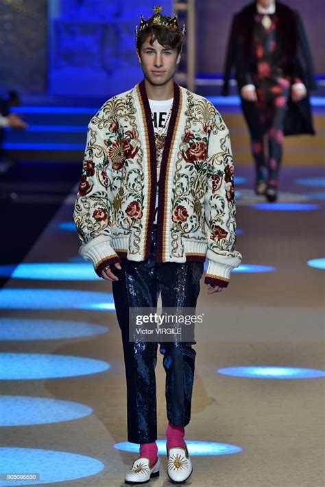 Juanpa Zurita Walks The Runway At The Dolce And Gabbana Show During