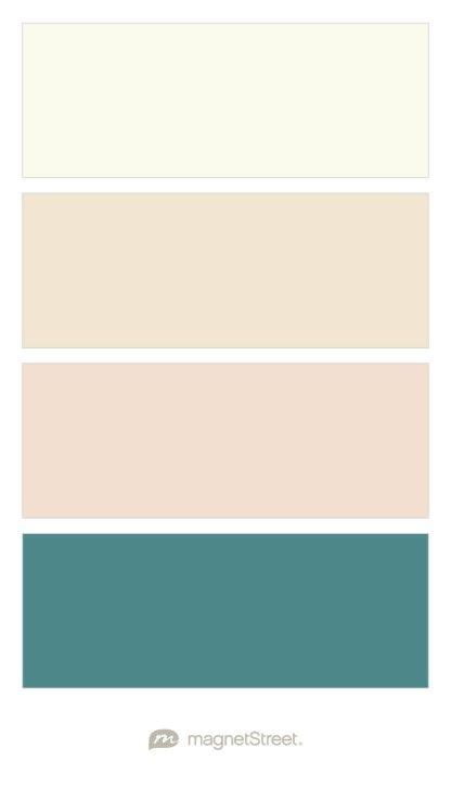 Ivory Champagne Parchment And Blue Spruce Wedding Color Palette