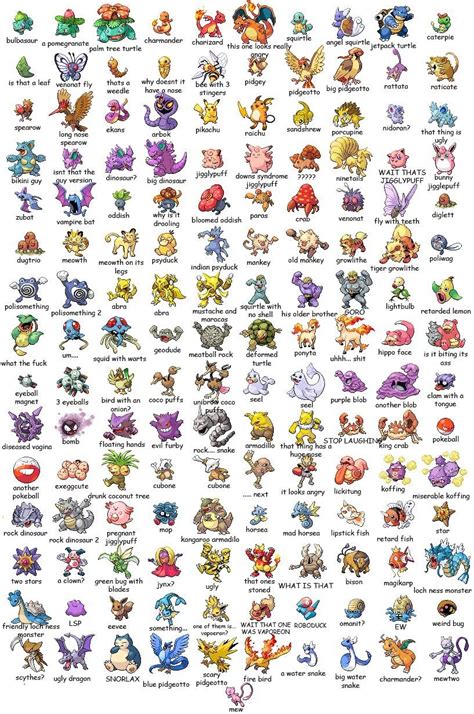 So I Asked My Girlfriend To Name All 151 Pokémon 151 Pokemon 150 Pokemon Pokemon Pokedex