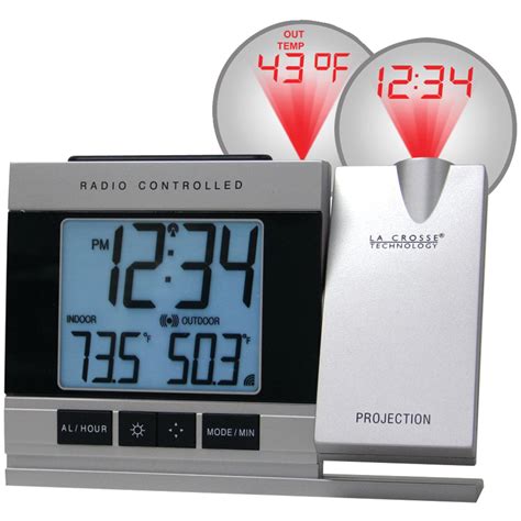 La Crosse Technology Wt 5220u It Cbp Atomic Projection Alarm Clock
