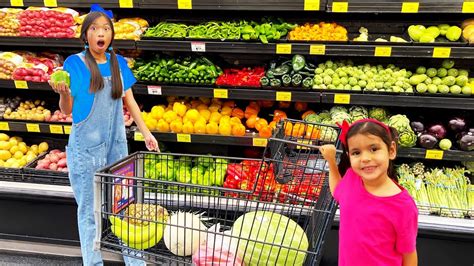 Wendy And Ellie Go Grocery Shopping Kids Learn Healthy Food Choices