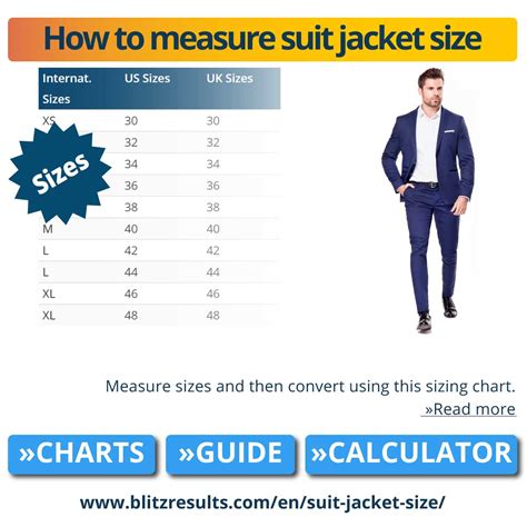 Mens Suit Jacket Sizes Charts And Sizing Guide