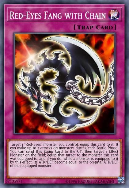 Red Eyes Fang With Chain Yu Gi Oh Tcg Ygo Cards