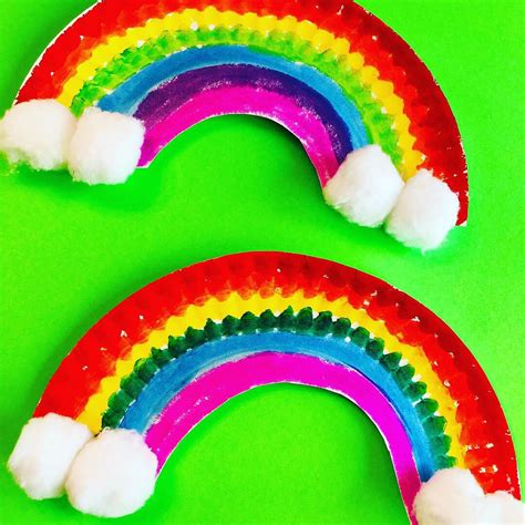 Paper Plate Rainbows Easy Spring Craft For Kids
