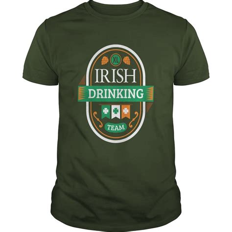 Fitted Funny Irish Drinking Team T Shirt St Patricks Day By Mamiepb69