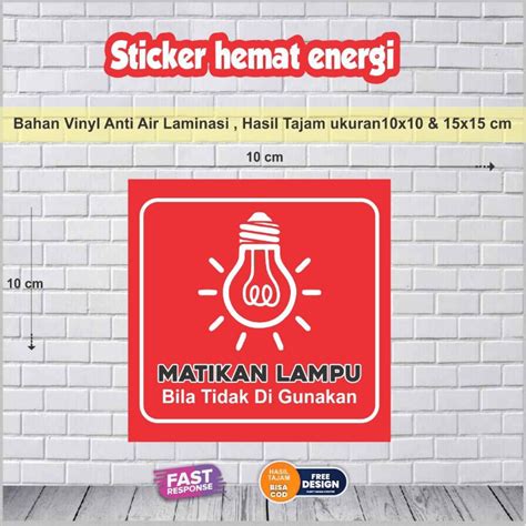 Jual Stiker Hemat Listrik Energi 10x10 Shopee Indonesia