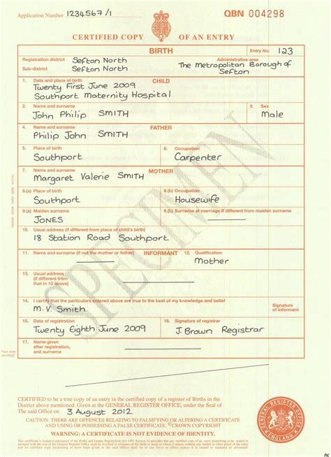 Your birth certificate is an important document that you can use as part of your proof of identity. Birth and adoption certificates in England & Wales | Deed ...