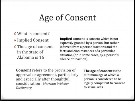 Ppt Age Of Consent Powerpoint Presentation Free Download Id1601011