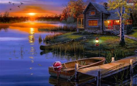 Free Download Lakeside Houses Wallpaper 31869 1366x768 For Your