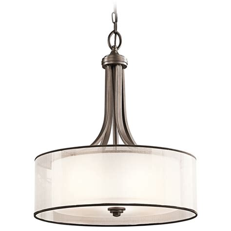 Drum pendant light fixtures are the perfect addition to any room of your home. Kichler 20-Inch Double Drum Pendant Shade | 42385MIZ ...