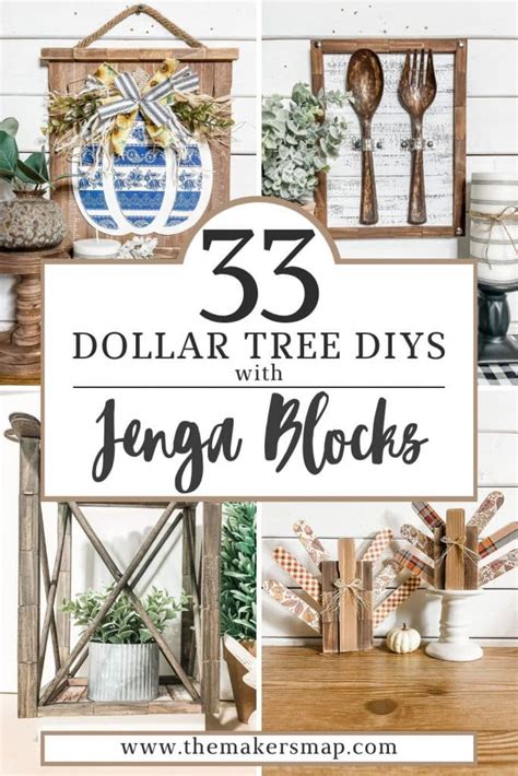 33 Jenga Block Crafts Diy Dollar Tree Year Round And Holiday Diy