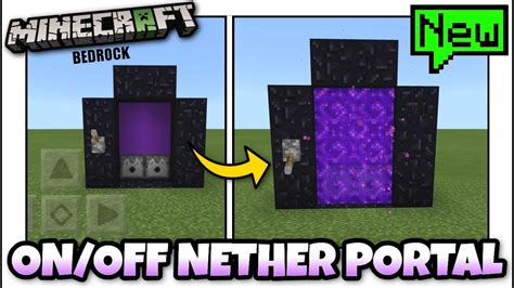 Minecraft Bedrock Auto Nether Portal ⚡ On And Off ⚡ Tutorial Ps4