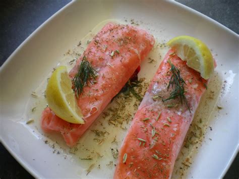 Pavé de saumon au micro ondes avec