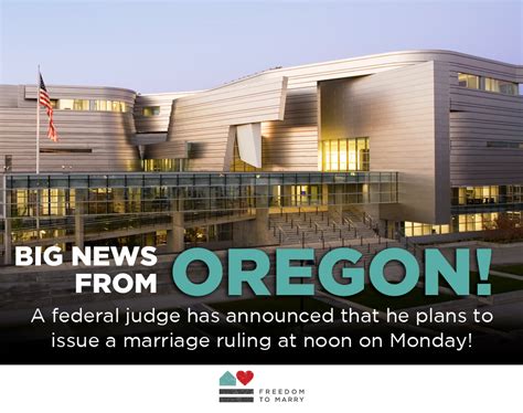 Oregon Marriage Equality Ruling To Be Announced At Noon Today The Randy Report
