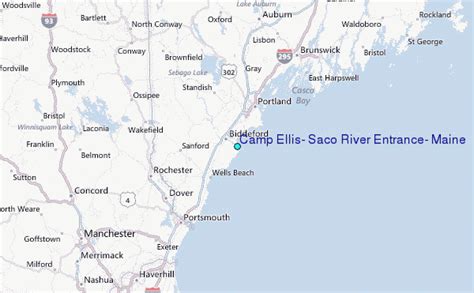 Camp Ellis Saco River Entrance Maine Tide Station Location Guide