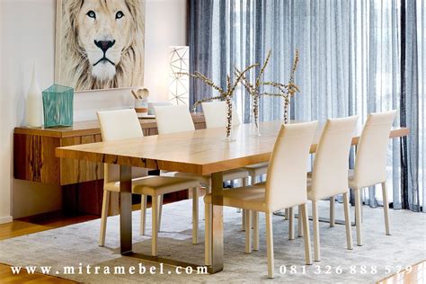set meja makan minimalis keluarga mitra mebel furniture jepara toko