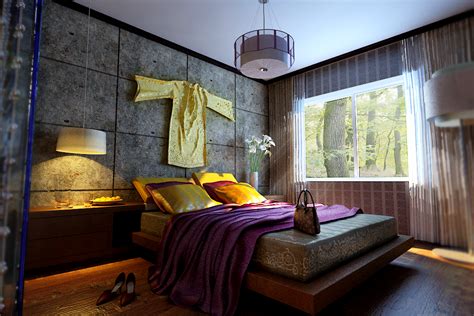 Indian Style Bedroom With Wooden Floor Fu 3d Model Max