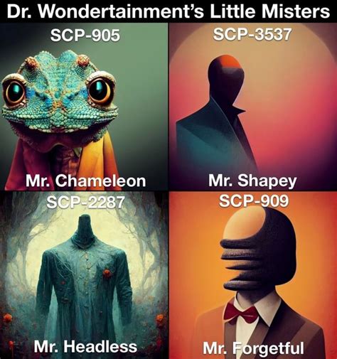 Dr Wondertainments Little Misters Scp 905 Scp 3537 Mr Chameleon Mr