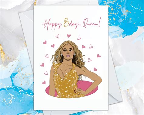 Beyonce Themed Birthday Card