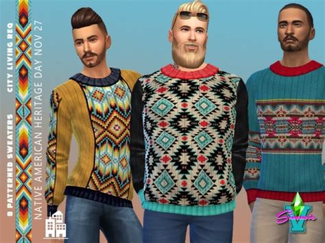 Native American Sweaters By Simmiev At Tsr Sims 4 Updates