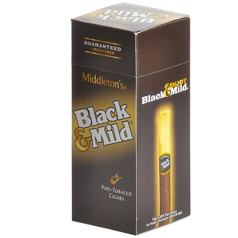 Middletons Black And Mild Regular Cigars Box Of 25 Tobacco Stock