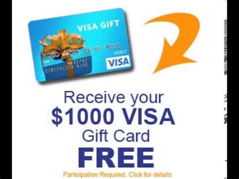 Yet, if you intend to get a free access, other approaches are available through which you this would not solve achieving free visa gift card codes rather a challenge because of identity theft. $1000 FREE Visa Card - Get a Free Visa Card Worth $1000 - YouTube