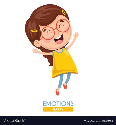 Happy Kid Emotion Royalty Free Vector Image Vectorstock Emotion