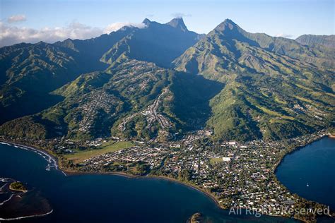 Overflightstock™ Tropical Islands Of French Polynesia Capital City