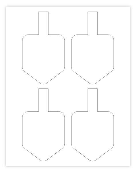 Free Printable Dreidel Template Two Sizes Pjs And Paint