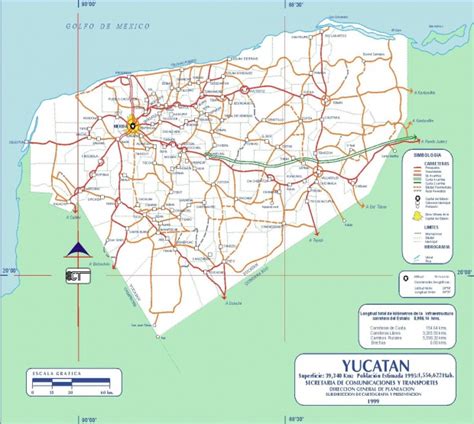 Mapas Politico De Yucatán