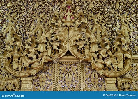 Thailand Wood Carving Stock Image Image Of Wood Teak 54801203