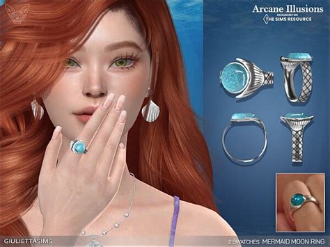 Arcane Illusions Mermaid Moon Ring By Feyona From Tsr • Sims 4 Downloads