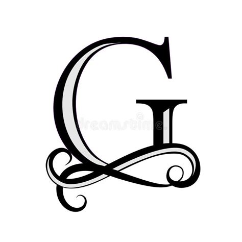 Black Letter G Capital Letter For Monograms And Logo Beautiful Letter