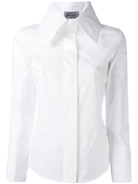 balossa white shirt wide collar shirt collar shirts women white collared shirt womens womens