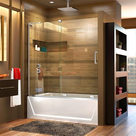 Also, this tub shower door provides optimal adjustments as it. DreamLine Mirage-X 56 in. to 60 in. x 58 in. Semi ...