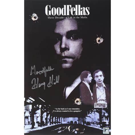 Henry Hill Signed Goodfellas 11x17 Poster Inscribed Goodfella