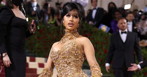 It S Surprising Cardi B Could Even Walk In Her All Gold Met Gala Dress