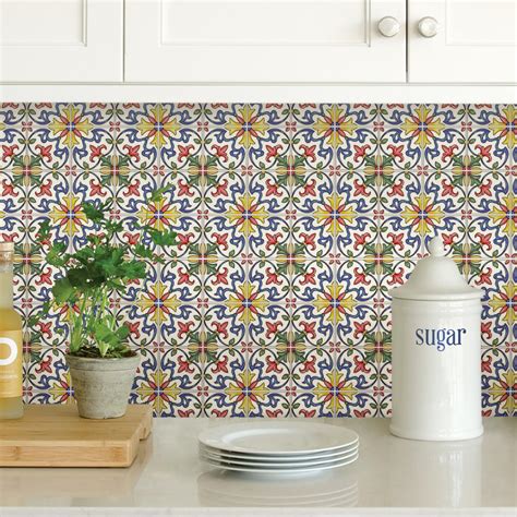 Maybe you would like to learn more about one of these? Wall Pops Multi-Color Tuscan Tile Peel Stick Backsplash Tiles-NH2365 - The Home Depot