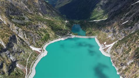 Premium Stock Video Flying High Over Davio Lake Norther Italy