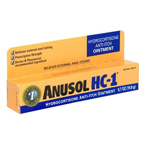 Anusol Hc 1 Hydrocortisone Anti Itch Ointment 0 7 Ounce Package