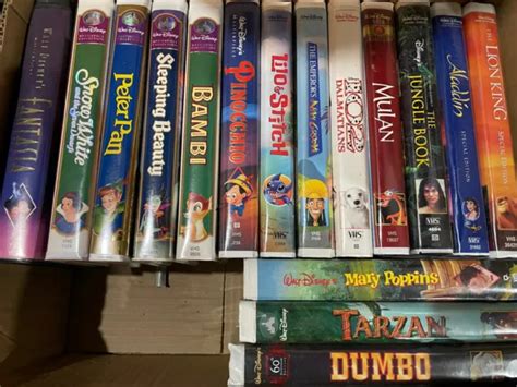 LOT OF Walt Disney VHS Tapes Masterpiece Collection Clamshell Cases PicClick