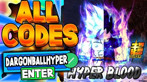 All New Codes In Dragon Ball Hyper Blood Roblox Youtube