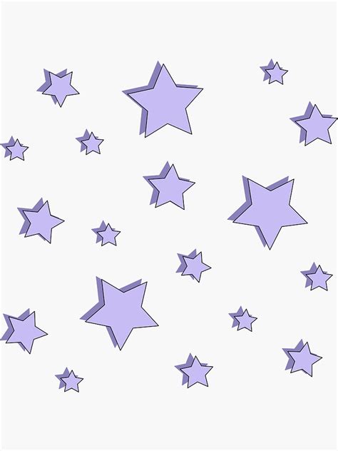 Pastel Purple Star Pack Sticker For Sale By Alexis000 Redbubble