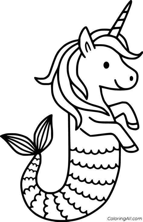 Free Printable Unicorn Mermaid Coloring Pages Easy To Print From Any Device And