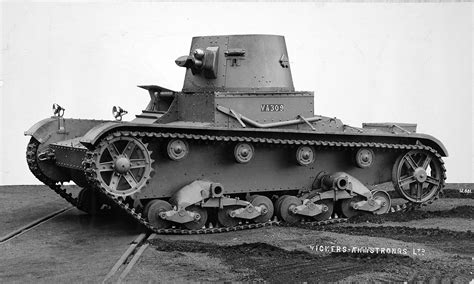 Interwar Tank Development Vickers Armstrong 6 Ton Tank Single Turret