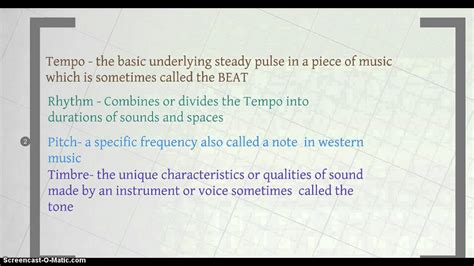 Basic Musical Terminology Youtube