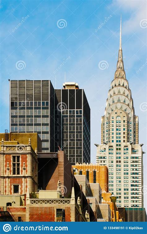 New York August 26 2018 Office Building Top View Background With
