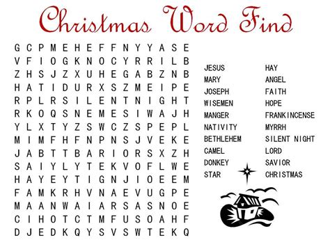 Free Christmas Word Search Printable Christmas Word Search