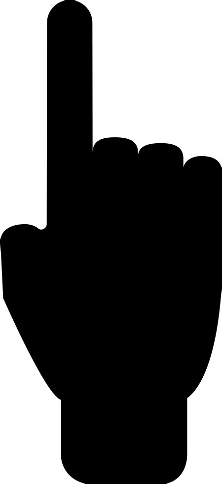 Index Finger Hand Silhouette Pointing Hand Png Download 450980